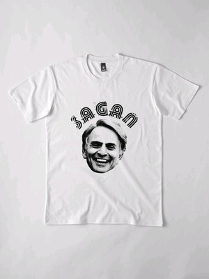 Camiseta carl sagan - pintura feita à mão!