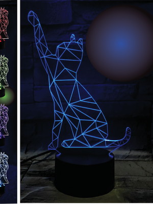Gato - luminárias de led - acrílico de mesa