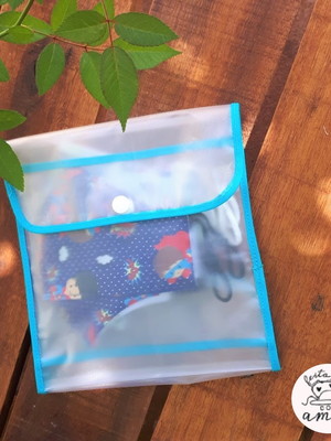 Kit - 2 porta máscara duplo transparente