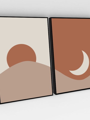Composição abstrata (sol e lua)
