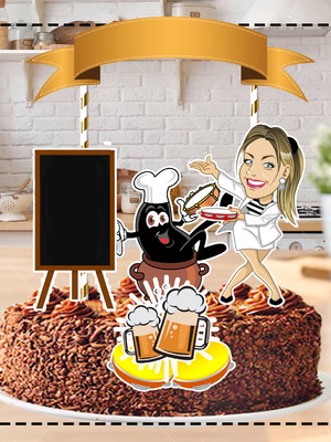 Topo de bolo pagode e feijoada - arquivo digital
