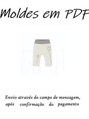 Molde digital - modelagem decalça legging bebê