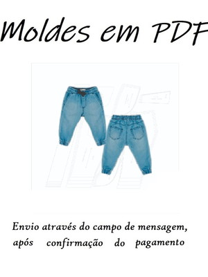 Moldes digital - calça jogger bebê