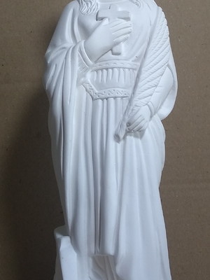Imagem santa catarina escultura em gesso cru para pintar