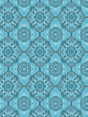 ½ metro tecido tricoline bandana pequena azul turquesa