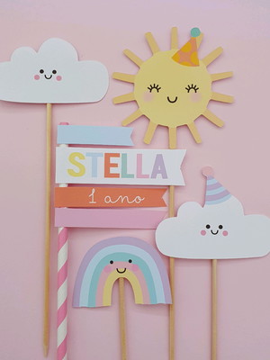 Topo de bolo sunshine