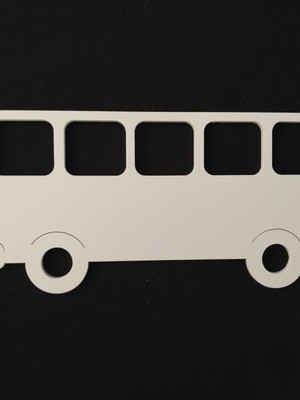 Kit 2 apliques em mdf com corte a laser -kombi e õnibus