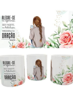 Caneca personalizada alegre-se na esperança