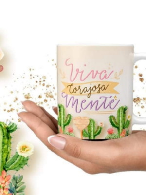 Caneca personalizada cactos