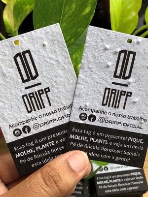 Tag papel semente- 9x6 cm (impressão em apenas um dos lados)