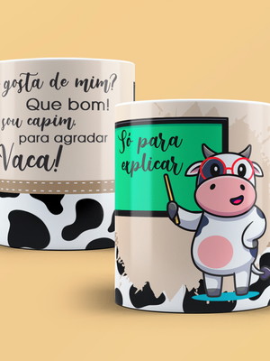 Caneca meme vaca louca