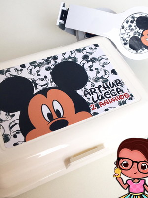Headphone com box mickey