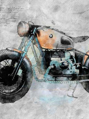 Retrato pintura aquarela personalizado de veículos, carros