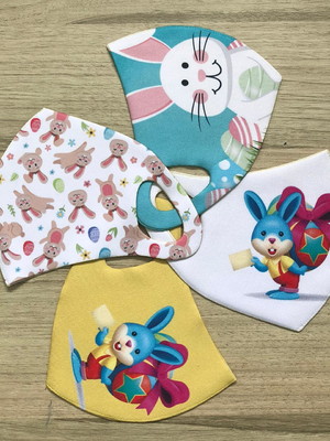 Kit com 04 máscaras coelho da páscoa
