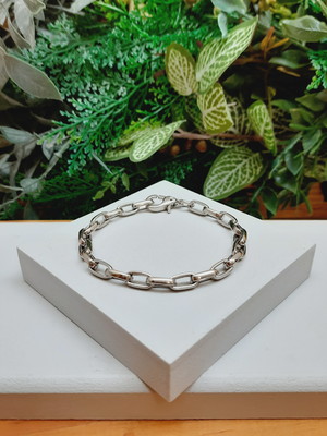 Pulseira corrente prateada