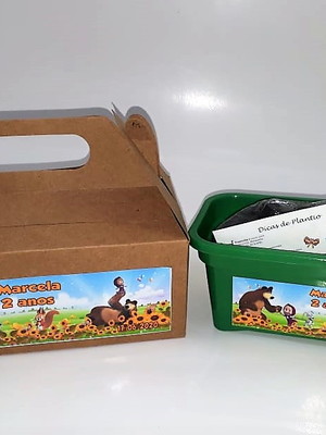 Kit mini jardineira trevo de 4 folhas