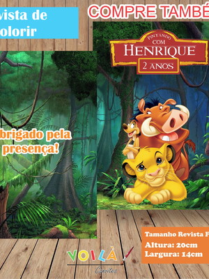 Revista de colorir - rei leão 01