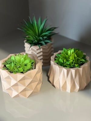 Trio de vasos impresso em 3d