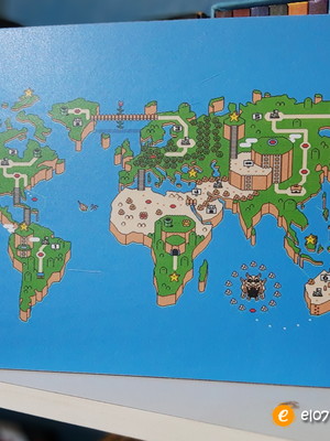 Quadro pôster - mapa super mario world