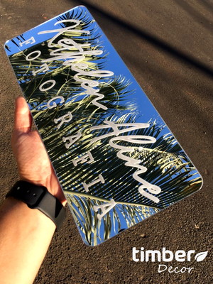 Placa personalizada - acrílico espelhado com logo