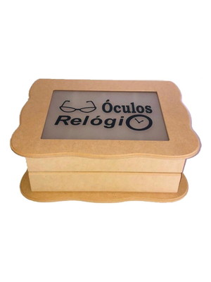 Caixa porta óculos e relógio c/ gaveta mdf al765