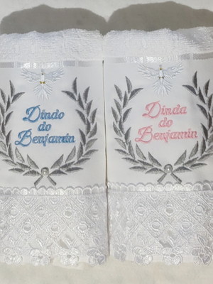 Kit tolhas de rosto personalizado presente padrinhos