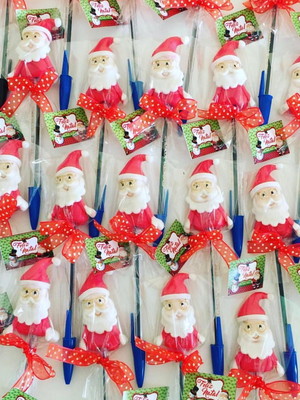 20 canetas biscuit natal