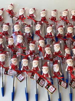 50 canetas biscuit natal