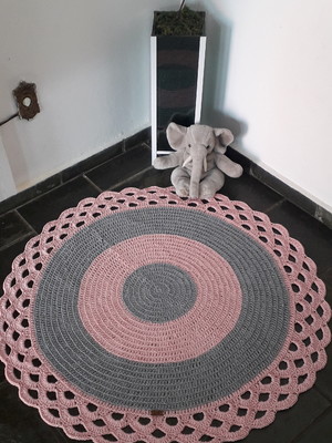 Tapete 1,2m de crochê decorativo