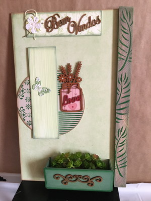 Placa "bem vindos " (verde)
