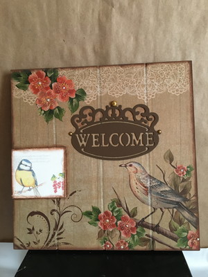 Placa "welcome"
