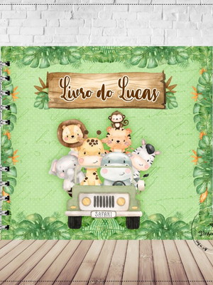 Livro do bebê safari verde
