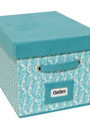 Caixa média super luxo - arabesco azul - cód 6339