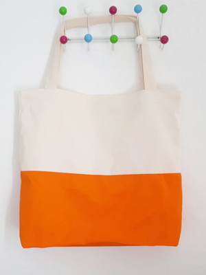 Ecobag cru/laranja
