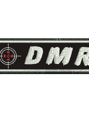 Patch bordado airsoft dmr tático militar com velcro