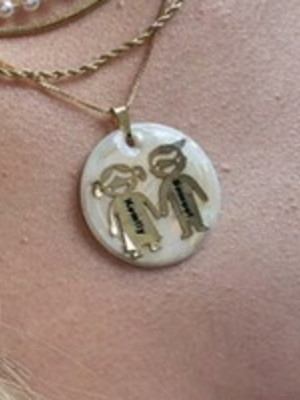 Colar madre perola personalizado modelo 328