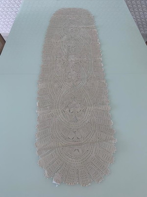 Caminho de mesa bege renda renascença 1,57m- opulence