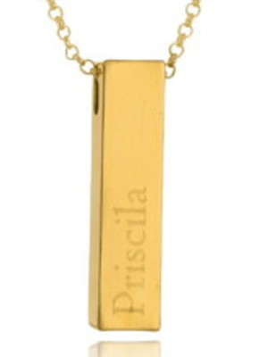 Colar com 3 nomes modelo 412