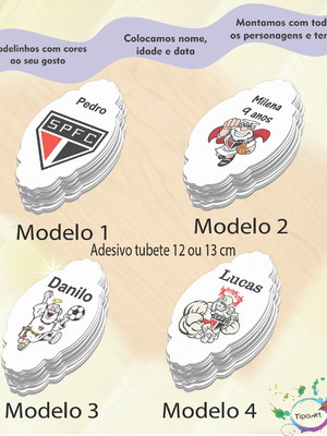 Adesivo para tubete 12 ou 13 cm-sp