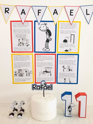 Kit festa diário de um banana papelaria personalizada