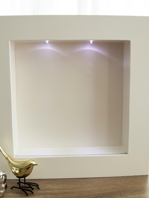 Nicho com led e moldura
