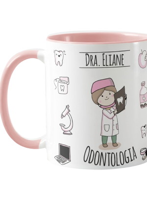 Caneca para presente odontologia profissão especial dentista