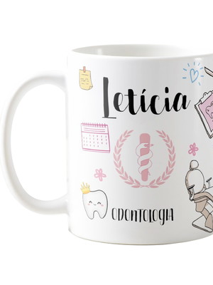 Caneca odontologia profissão dentista