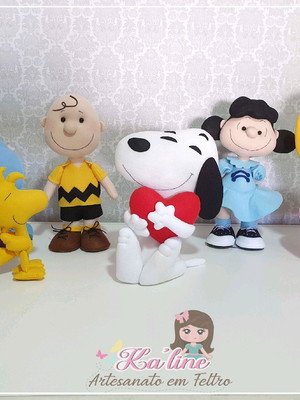 Kit snoopy - bonecos em feltro