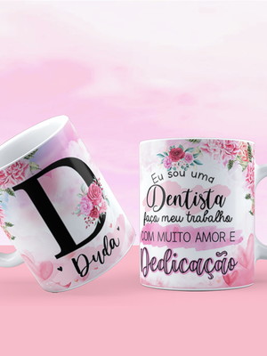 Caneca dentista profissão dentista presente pra dentista