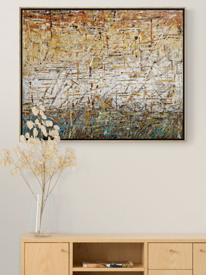 Quadro pintado a mão para decoração medida 70x90 cod d06