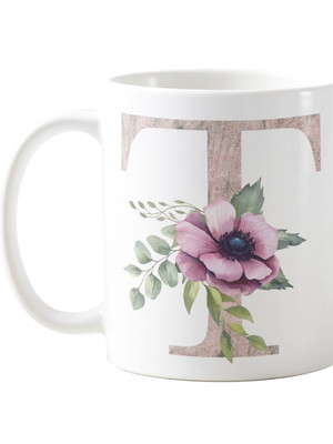 Caneca feminina personalizada com nome e inicial t