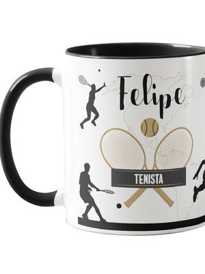 Caneca tênis personalizada presente criativo homem tenista