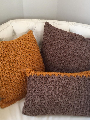 Capas de almofada de crochê
