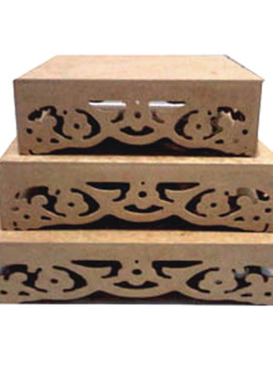 Trio de bandejas mdf 4 flores pmg cod:band029